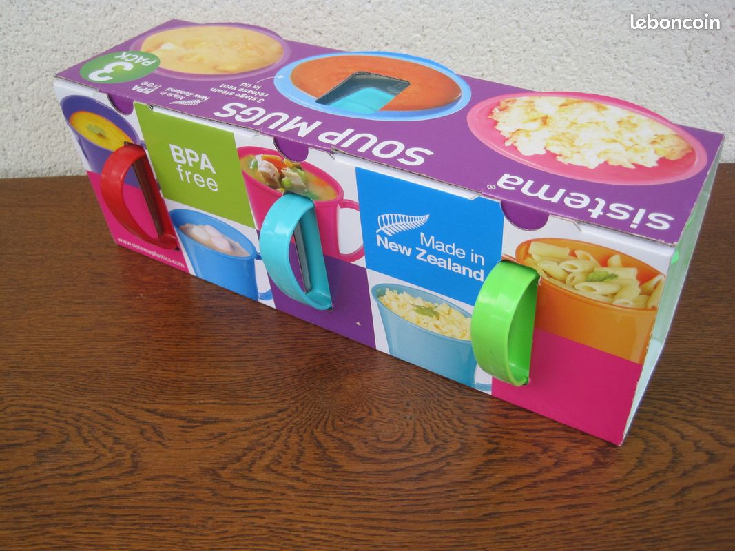 Lot de 3 mugs micro-ondes Sistema NEUVES (image 7)