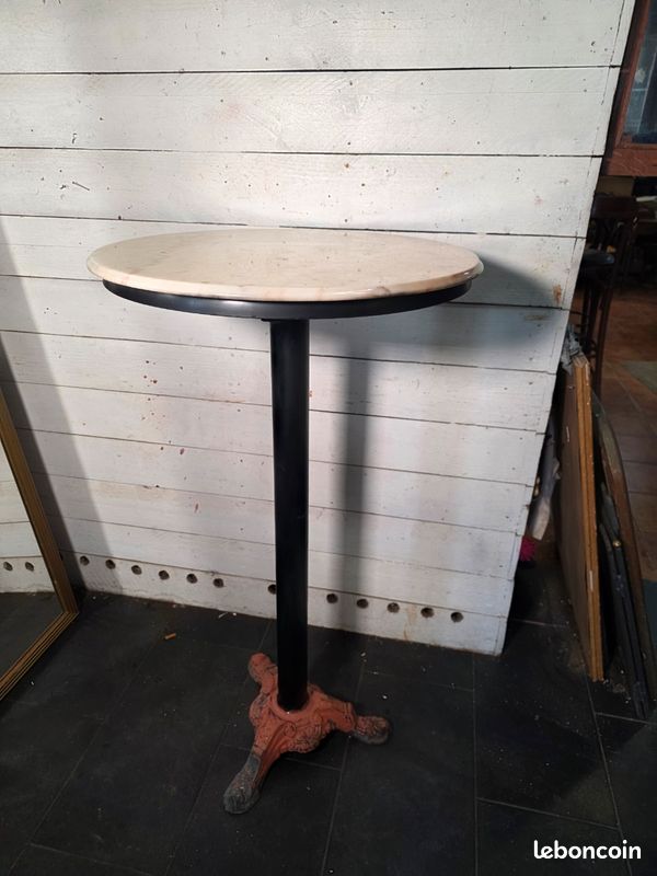 Mange debout de bistrot dessus marbre pied fonte (image 7)