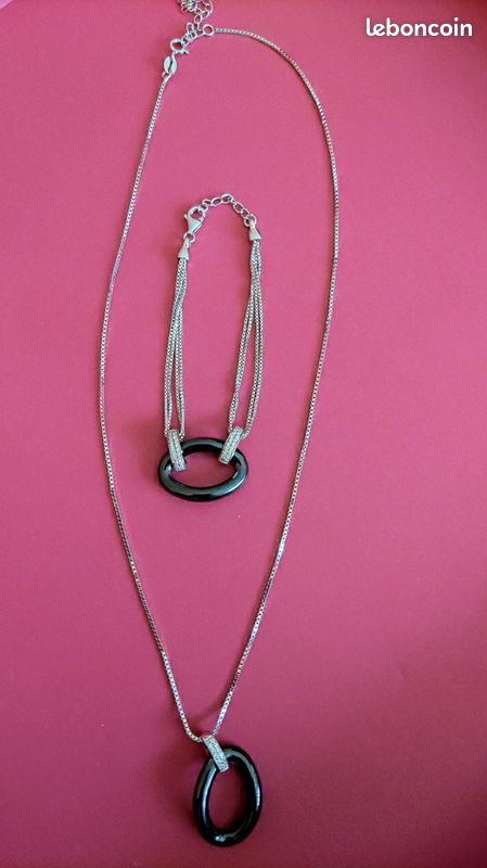 Ensemble bijoux collier bracelet argent 925 (image 7)