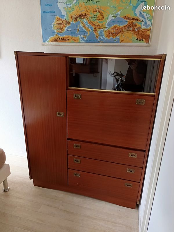 Armoire secrétaire années 50 (image 4)