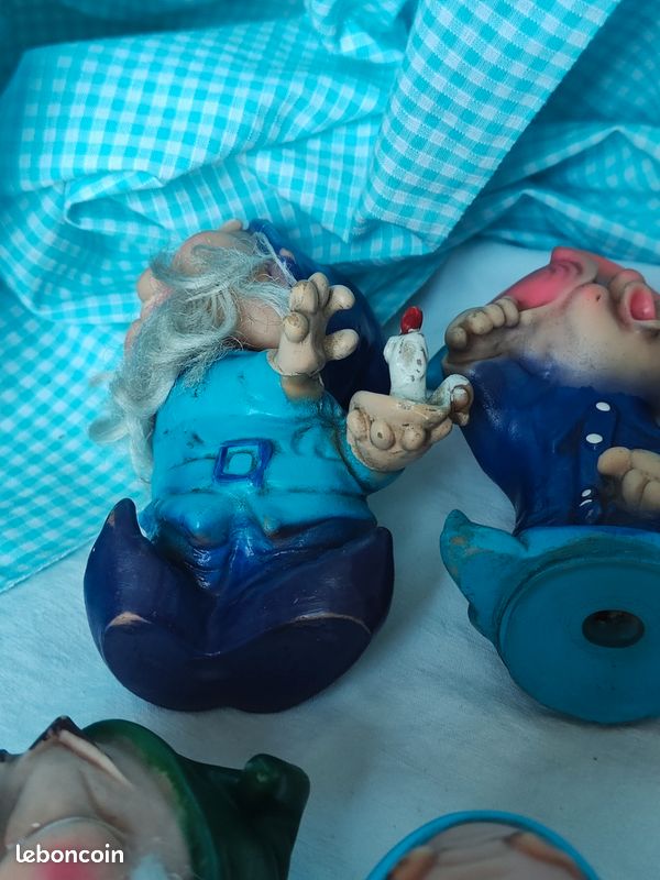 Lot 7 Nains Blanche-Neige Disney vintage figurines souples (image 17)