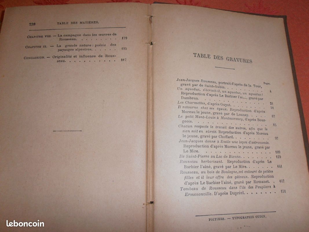 Livre ancien 1894 Jean Jacques Rousseau (image 3)