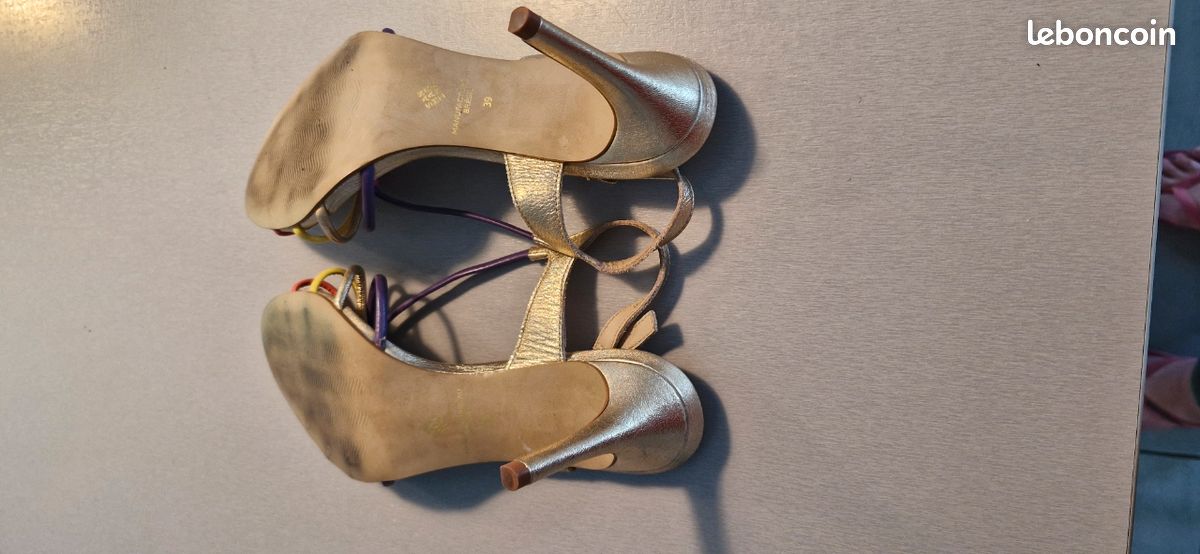 Sandales à Talons San Marina Femme Taille 36 - Cuir Multicolore Style Marin - Élégance