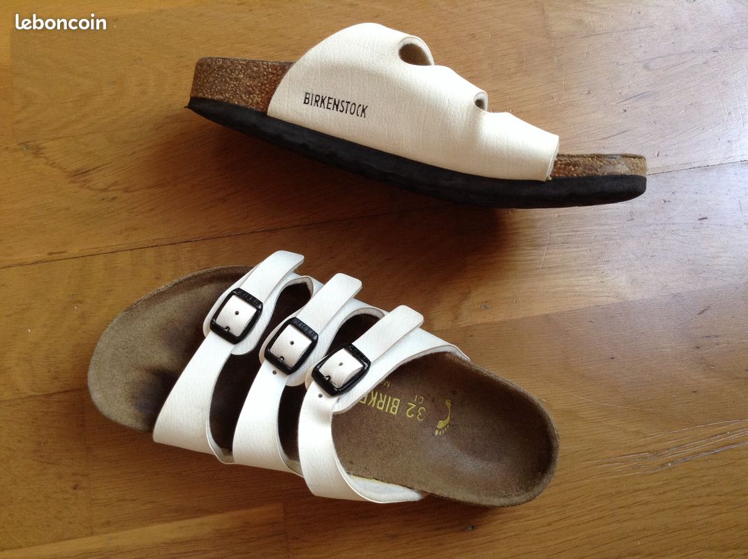 Sandales Birkenstock 32 blanches (image 3)