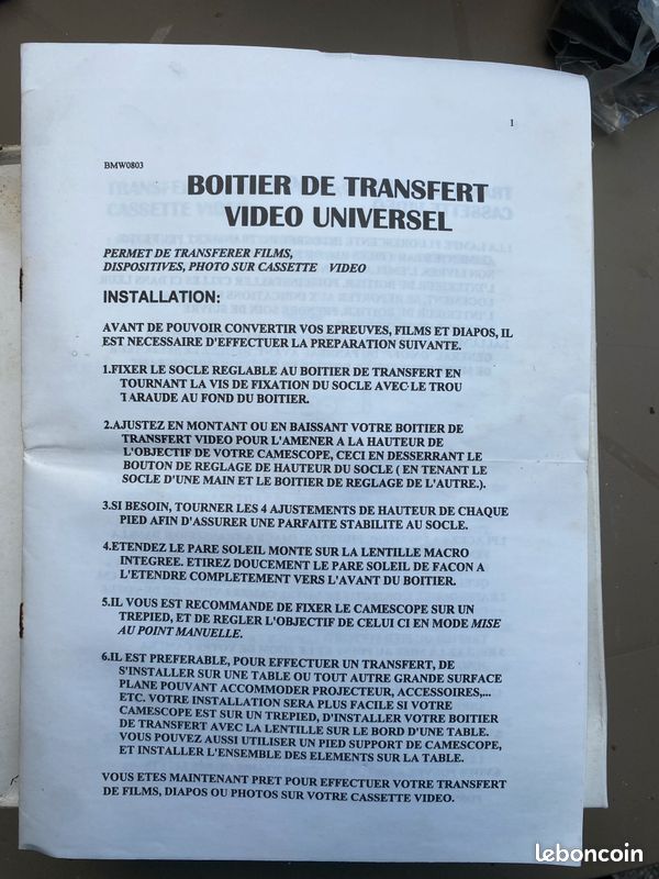 Transfert Vidéos intégral Vivitar pour films Diapos Photos sur bande