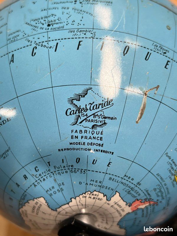 Globe terrestre TARIDE tripode année 60 (image 3)