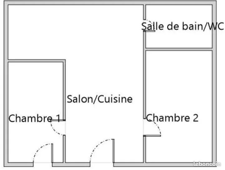 Appartement a louer - 3 pièce(s) - 45 m2 - Surfyn