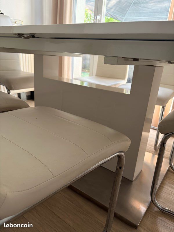 Table de salle à manger , extensible, 180(280)X100X77 plus 6 chaises (image 4)