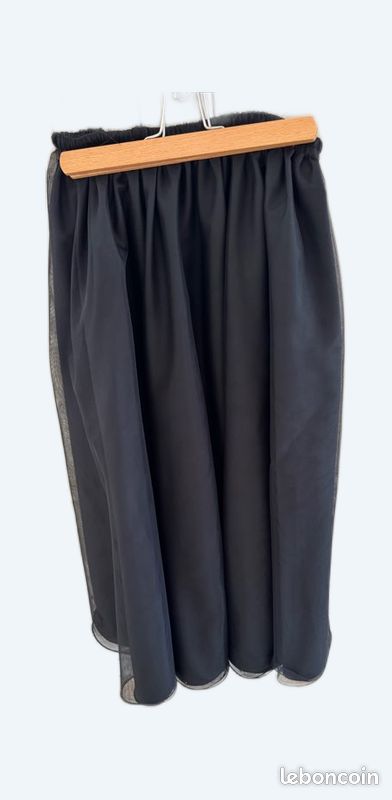 Belle Jupe Noire Et Blanche Taille 42 - Style A-Line, Longueur Genou, Occasion Très Bon état