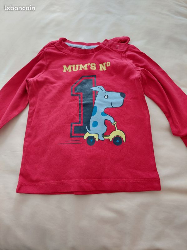 Lot de 4 teeshirts et deux chemises manches longues 18 et 24 mois (image 9)
