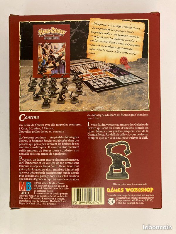 Jeu De Société MB Hero Quest - Karak Varn Complet En Boîte
