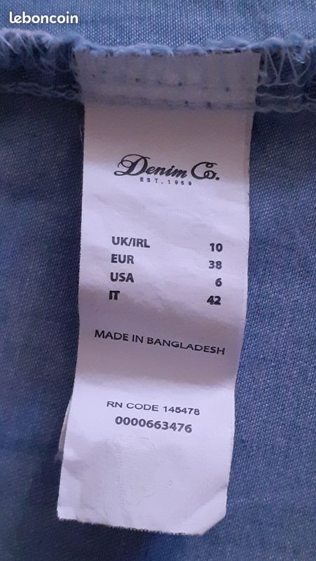Chemise jean pour femme ou ado (image 4)