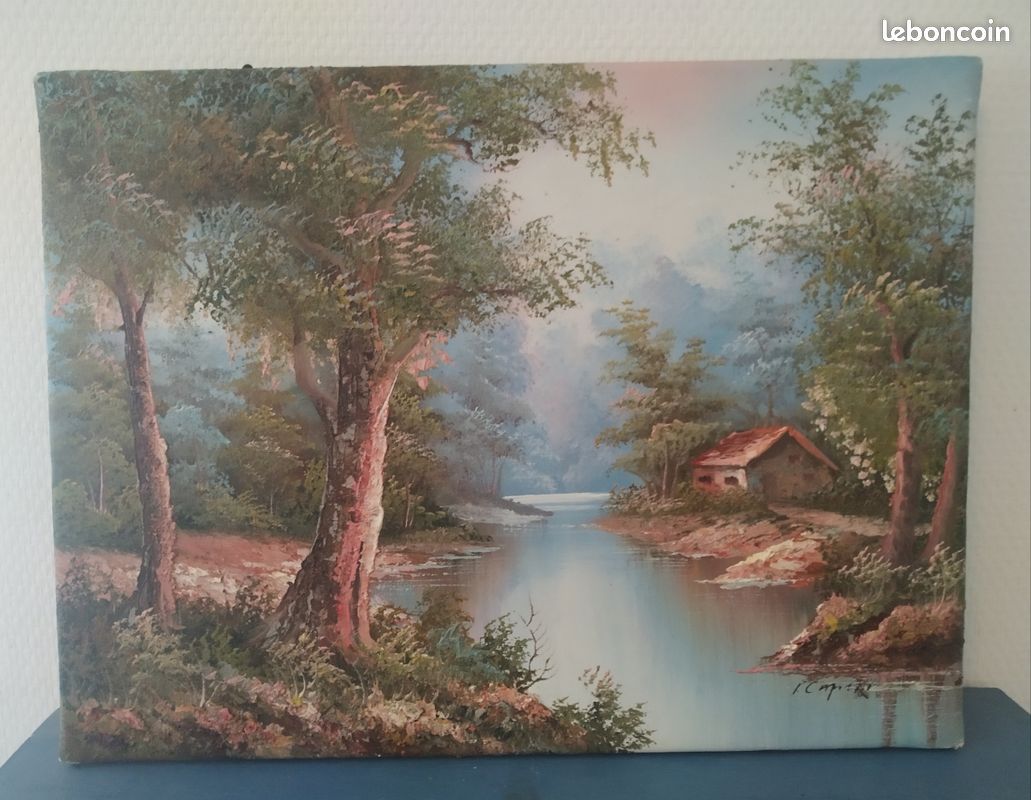 Peinture Virage au bord de l'eau