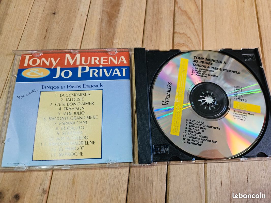 CD Tony Murena Jo Privat
Tangos et pasos éternels
Bon état
CD2 (image 2)