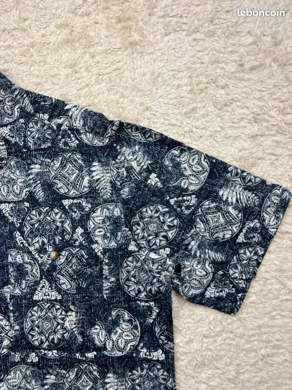 Chemise Hawaïenne John Ashford, Manches Courtes, Boutonnage, Taille L, Homme