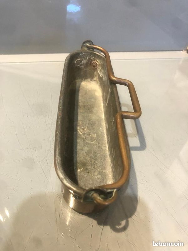 Grand PLAT A POISSON cuivre poissonnière jardiniere ancien