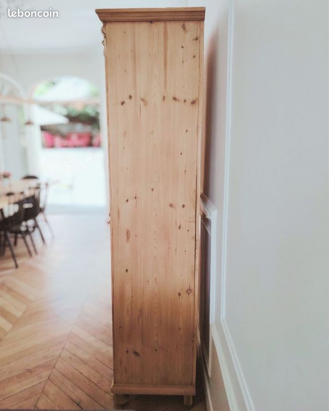 Armoire parisienne / bonnetière en pin rénovée (image 6)