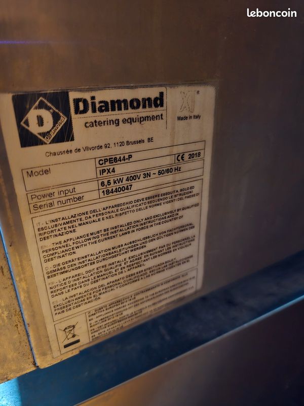 Four Professionnel Diamond 600x400 Triphasé (image 3)