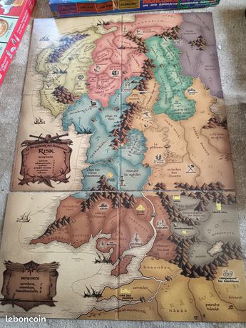 Jeu de société Risk édition trilogie du Seigneur des anneaux 100 % complet dans la boîte LOTR - France