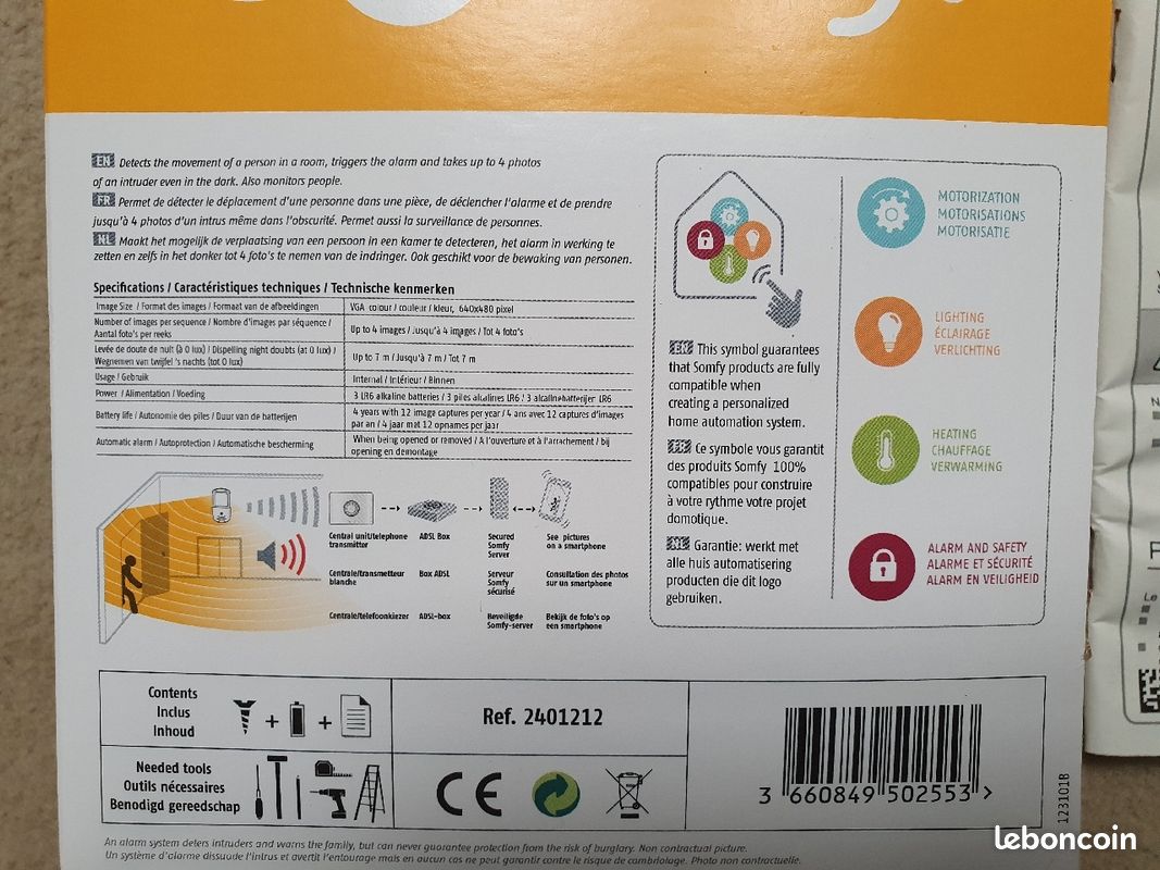 Somfy Detecteur image Protexial Protexiom ref 2401212 (image 2)