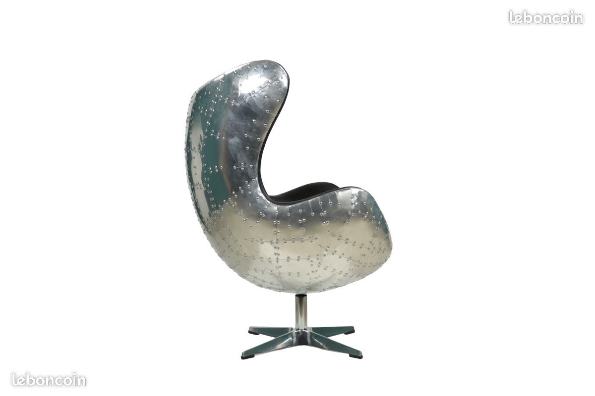 Fauteuil Aviateur pivotant en cuir - Livraison Offerte (image 3)