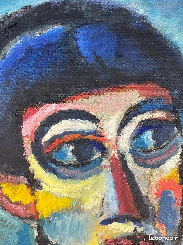 Tableau Toile "Jeune Femme Avec Pivoine" D'Alexej Von Jawlensky - Art Abstrait, Prêt à Accrocher