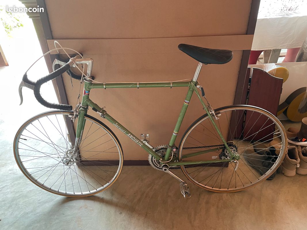 Vélo de course vintage Jacques Anquetil – cadre acier – bon état (image 1)