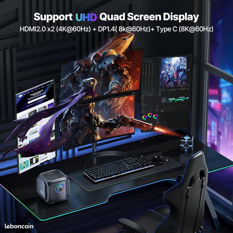 Nouveau PC Tank03 Gaming PC Desktop, Intel i7 (image 7)