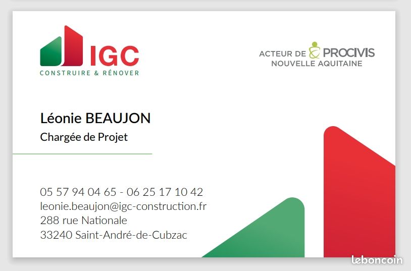 Terrain 1 000 m² Saint Denis De Pile · à Saint-Denis-de-Pile · 55 000 €
