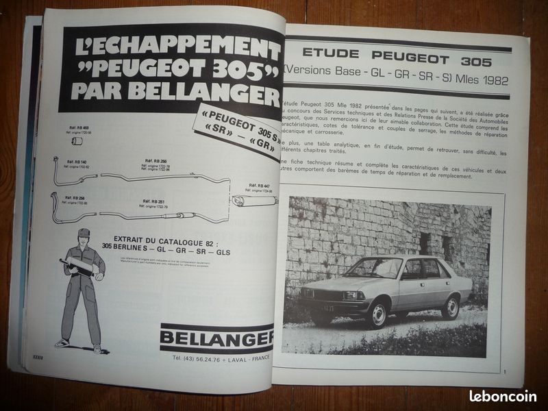 305 1982 Revue Technique Peugeot Etat - Bon Etat Occasion (image 2)