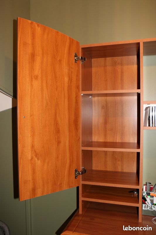Ensemble Gautier – Armoire + Secrétaire + Mini Bibliothèque, Dimensions 260x184x49