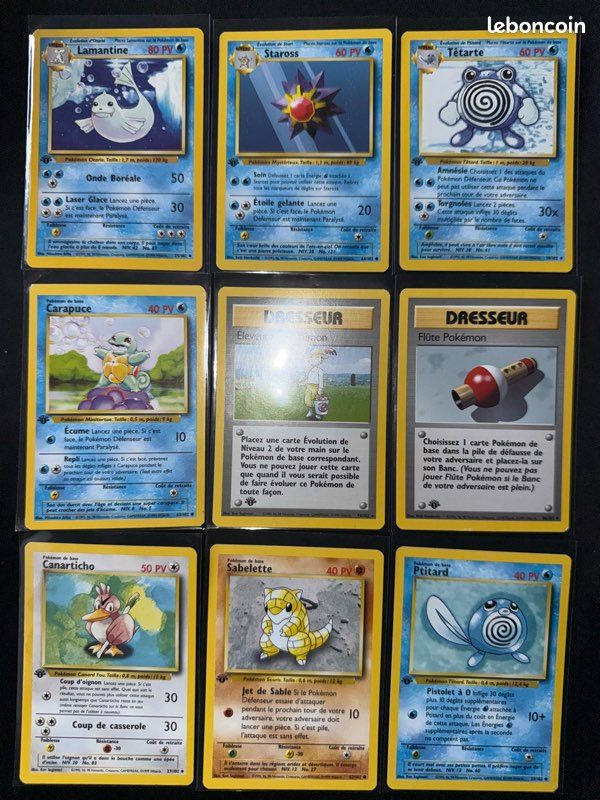 27 cartes Pokémon set de base édition 1 état EXC/NM - Collection
