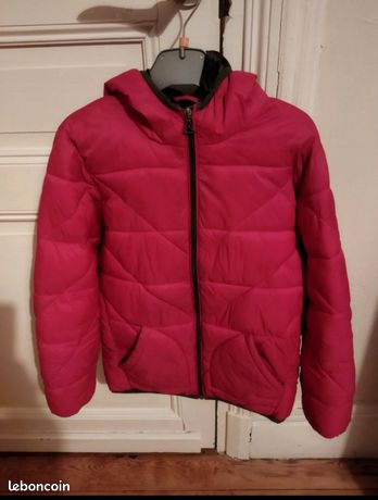 Blouson manteau doudoune hiver fille rose taille 10 ans marque