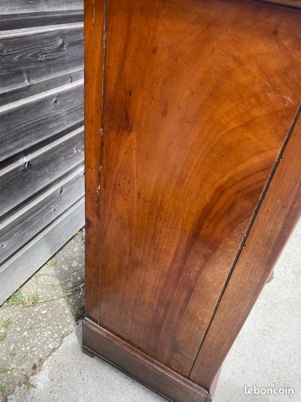 Chevet ancien Louis-Philippe en bois de rose avec plateau marbre (image 8)