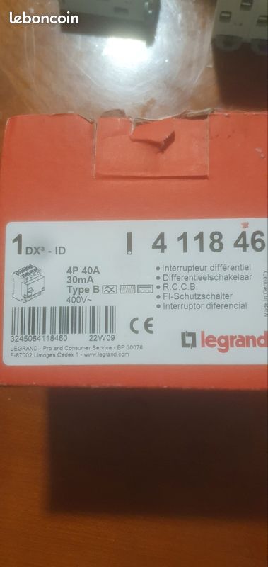 Interrupteur différentiel DX³-ID 4P 400V~ 40A TypeB 30mA modules - 411846 (image 2)