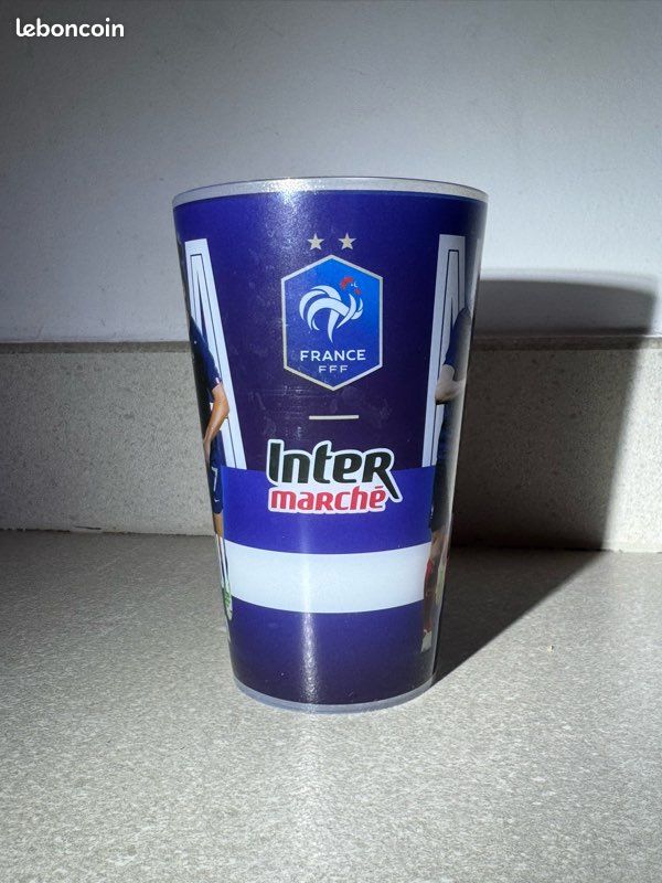 Gobelet Euro 2022 équipe De France FFF, Verre Intermarché, édition Pavard/Karchaoui, Neuf