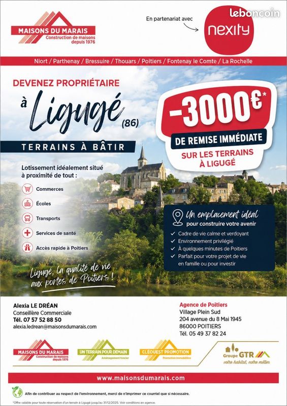 Maison 3 pièces 65 m² · à Ligugé · 65 m² · 180 835 €