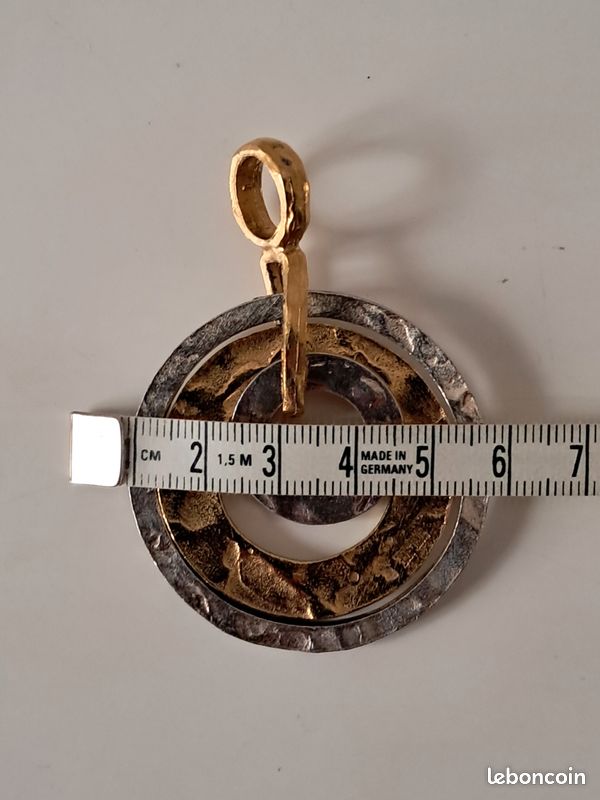Collier BICHE DE BERE PARIS - Design Français - Métal Argenté étain - Excellent état