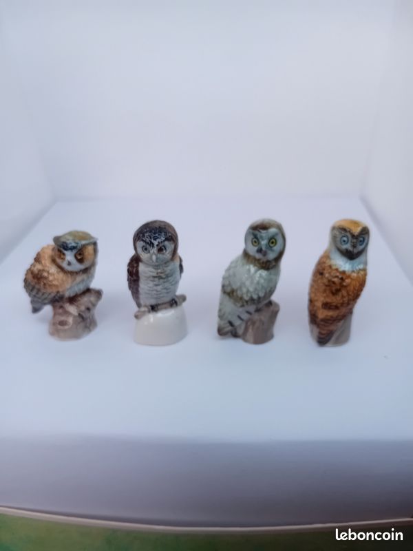 Lot de 4 fèves "Hiboux et chouette" (image 1)