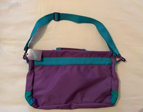 Sac Fourre-tout Vintage Rubbermaid Années 90 - Couleur Turquoise Et Violet - Modèle 375A1 - Occasion