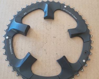 Essieu De Pédalier Stronglight 120 Pour Double Plateaux - Vintage France (Acier, Argenté)
