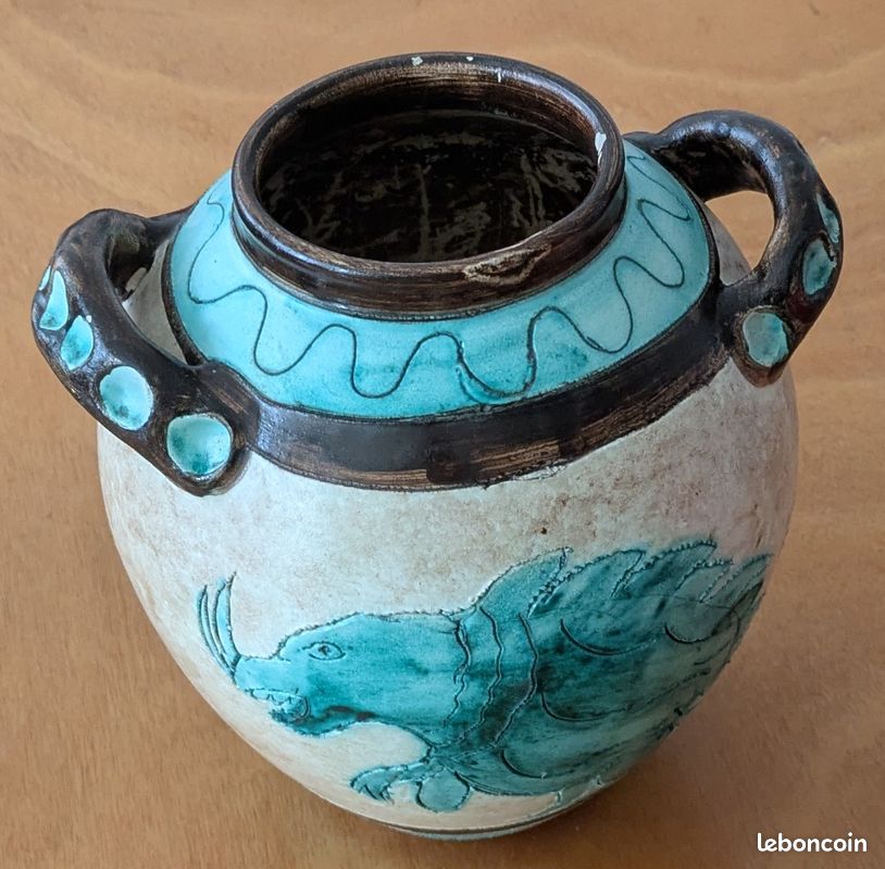 Vase signé J. Massier Vallauris – Céramique de Jérôme Massier (1850-1926) – Vallauris (image 1)
