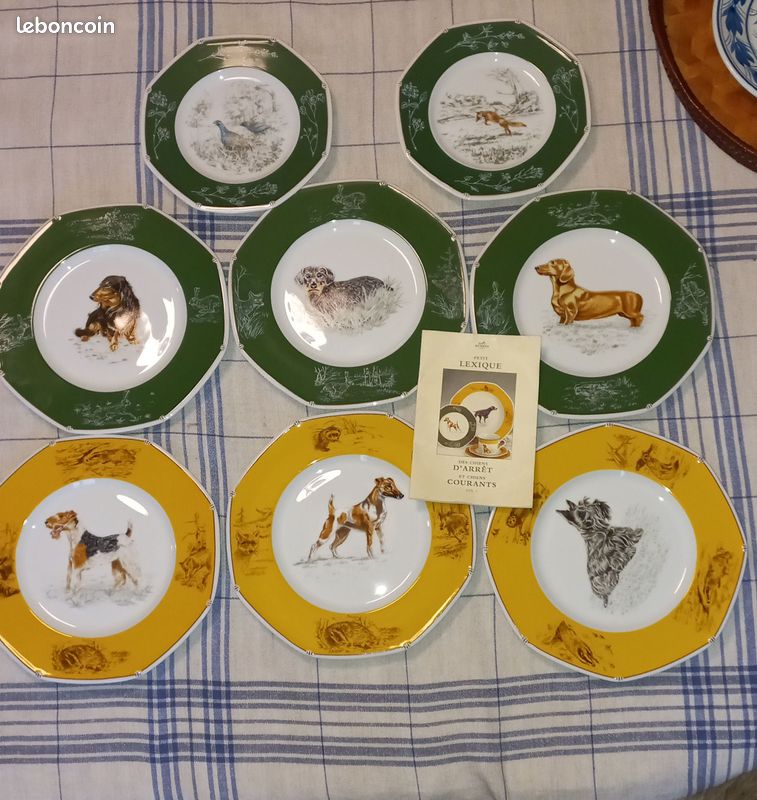 HERMES TASSE MUG CHIENS COURANTS & CHIENS D ARRET BASSETS HOUND (LIMOGES) BOITE | Brocante OPlus
