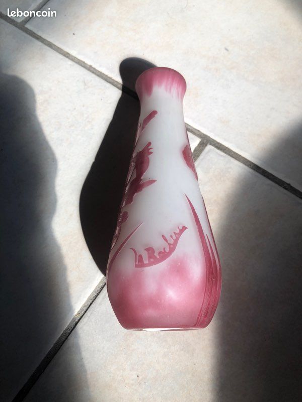 Rare Vase Art Déco Signé LORRAIN France - Dégagé à L'Acide - Vintage