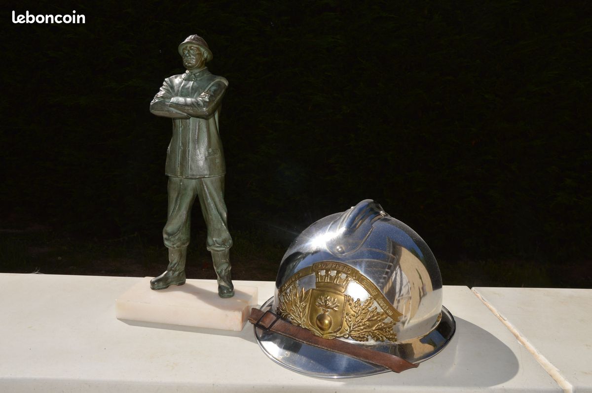 SAPEUR POMPIER ancien Bronze (image 5)