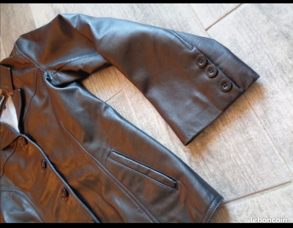 Veste cuir noire, Cuiropolis, taille 42, porté 2 fois (image 4)