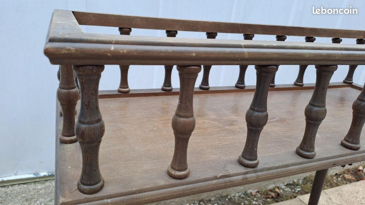 Jardinière Vintage d intérieur en bois sur pieds vernis / Porte plantes /1970-1980 (image 3)