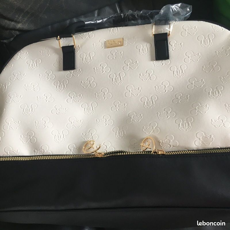 Splendide sac de voyage mickey disney noir et écru - le grand modèle Neuf Idée cadeau (image 6)