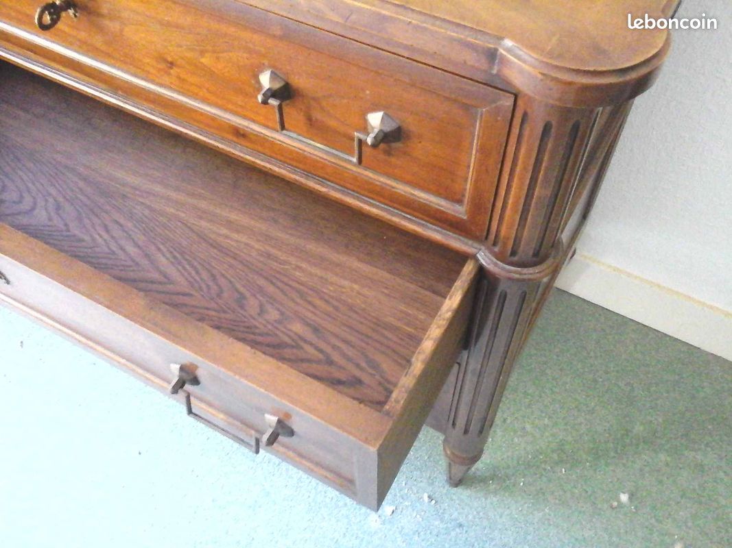 Commode 3 tiroirs directoire merisier (image 2)