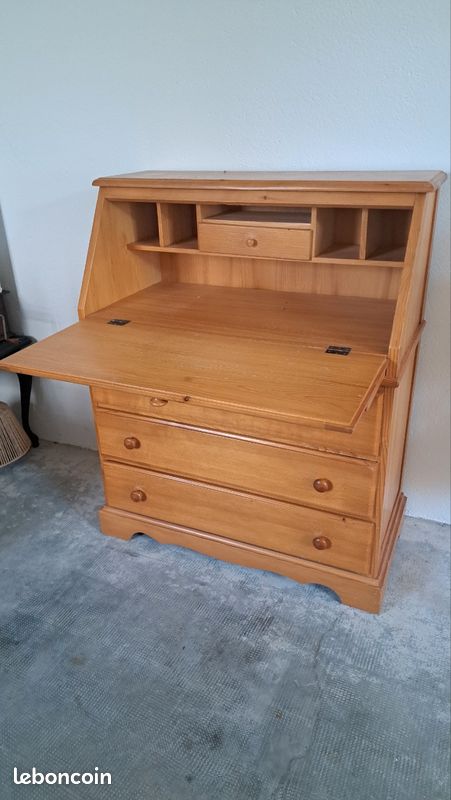 Secrétaire bureau en pin (image 3)
